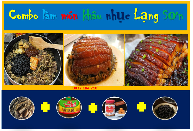 Combo gia vị làm món khâu nhục Lạng Sơn