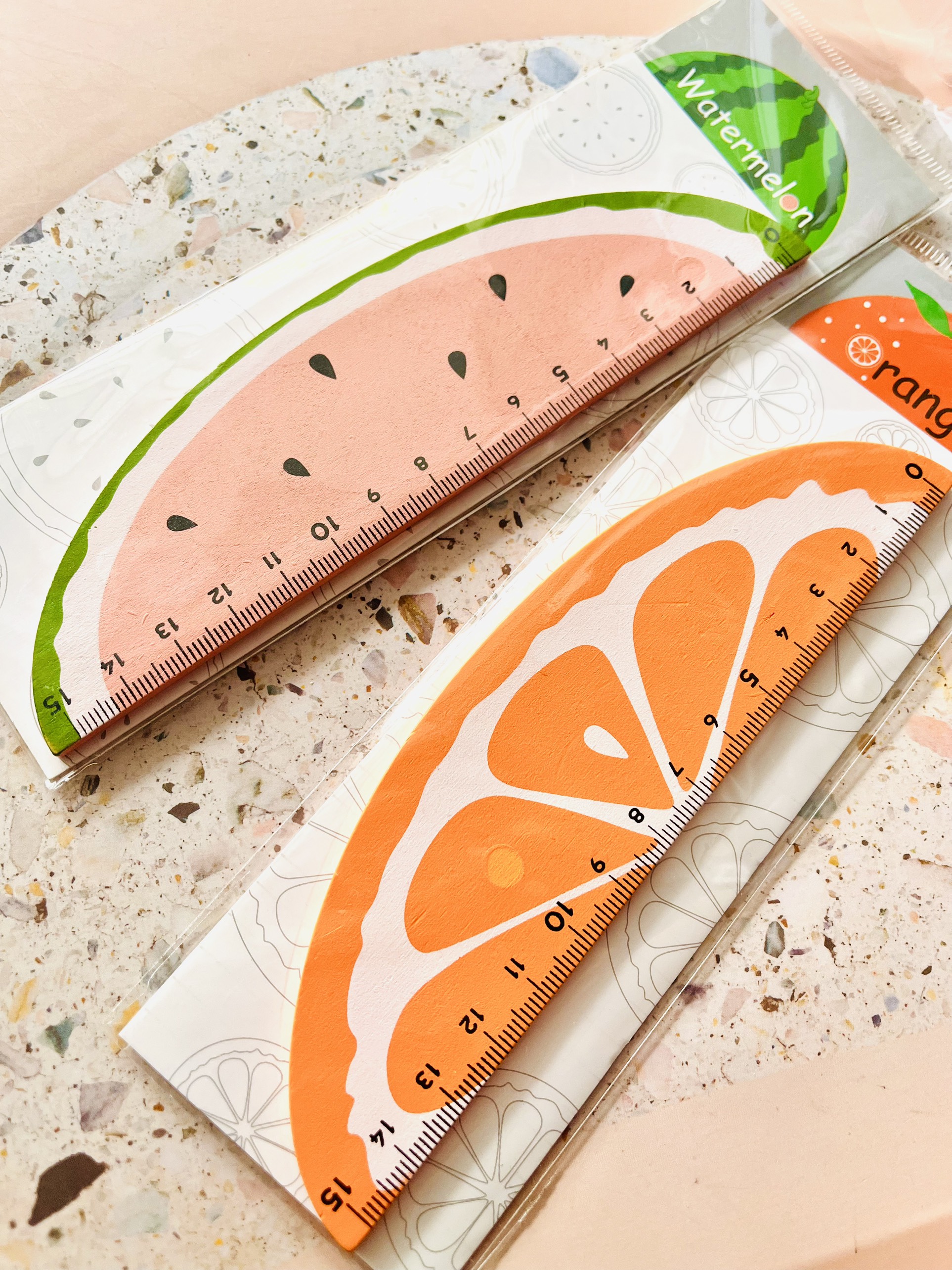 Combo 2 cây thước gỗ hình trái cây (TG-01)
