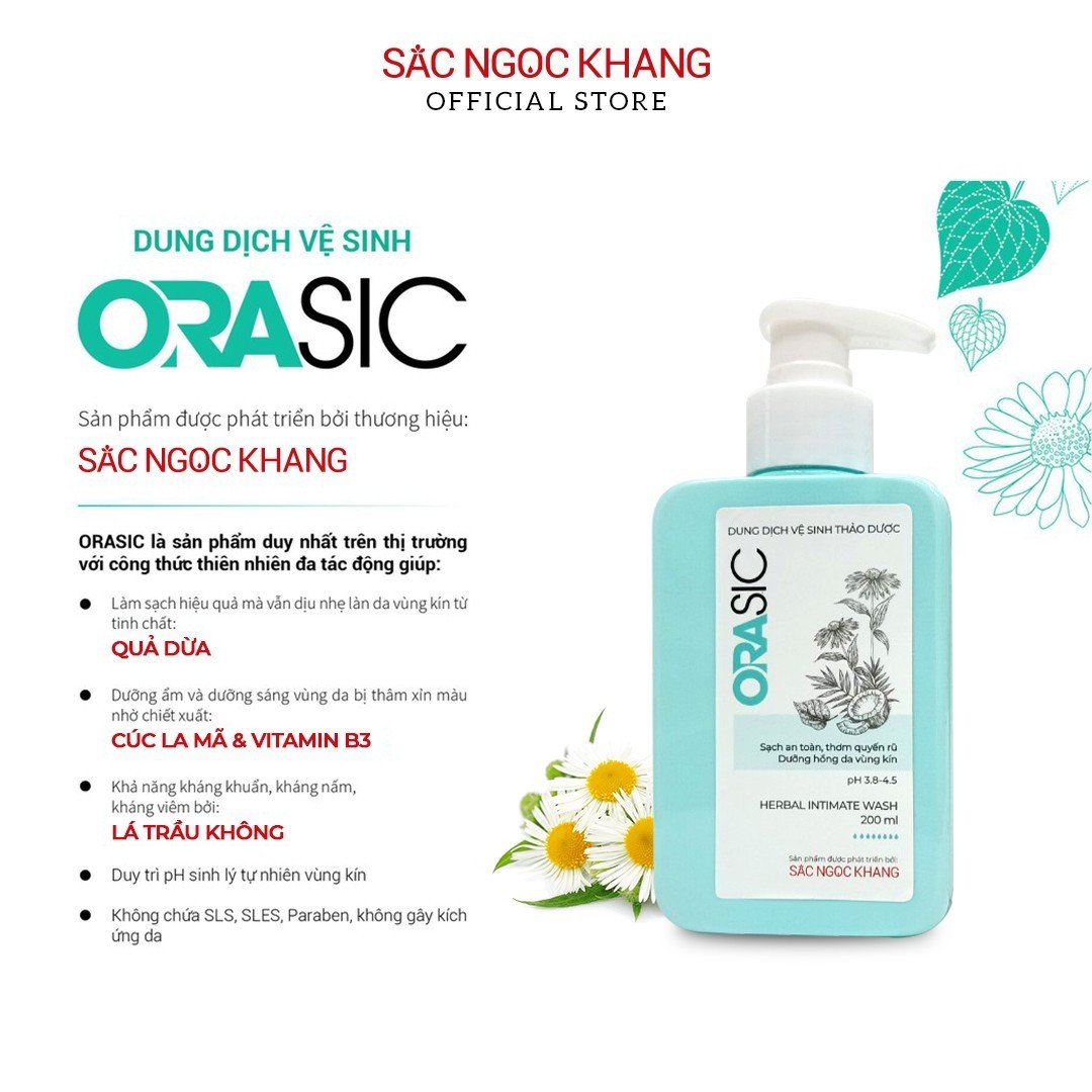 Dung dịch vệ sinh hằng ngày Orasic thảo dược - Hỗ trợ làm sạch, làm sáng, khử mùi