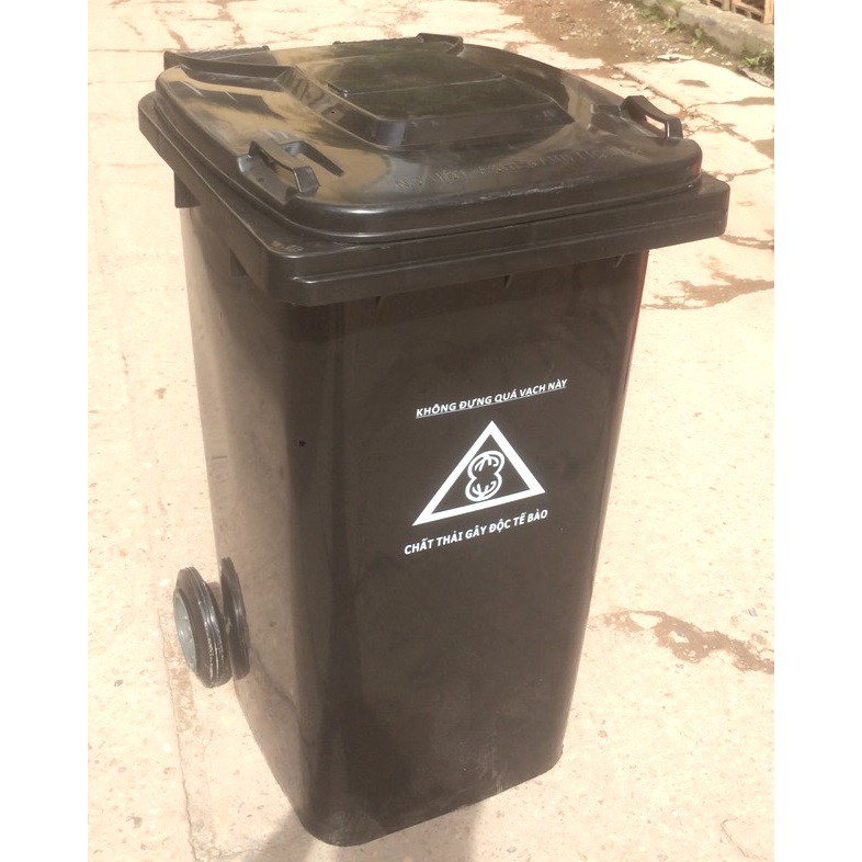 Thùng rác 120L - Thùng rác công cộng 120 lít nhựa siêu dẻo, siêu bền hàng có sẵn giao ngay