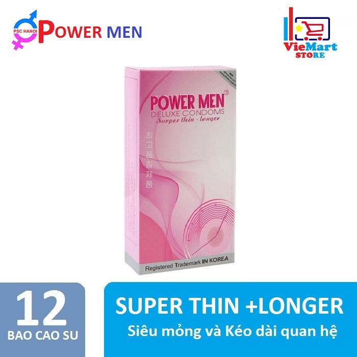 HCMBao cao su Powermen Superthin và Longer 12s - Hãng phân phối chính thức