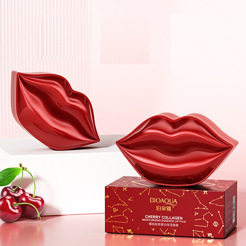 [HCM][Hộp 20 Miếng] Mặt Nạ Môi Bioaqua Dưỡng Môi Với Tinh Chất Cherry Dưỡng Ẩm Bổ Sung Collagen Giúp Mềm Môi Giảm Thâm Và Làm Hồng Môi Hàng Nội Địa Trung