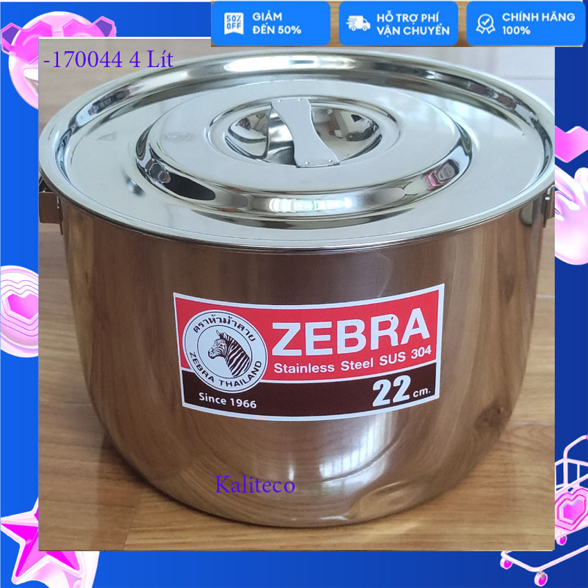 Nồi Inox Zebra Thái Lan Indian Có Quai Xách 20cm 22cm