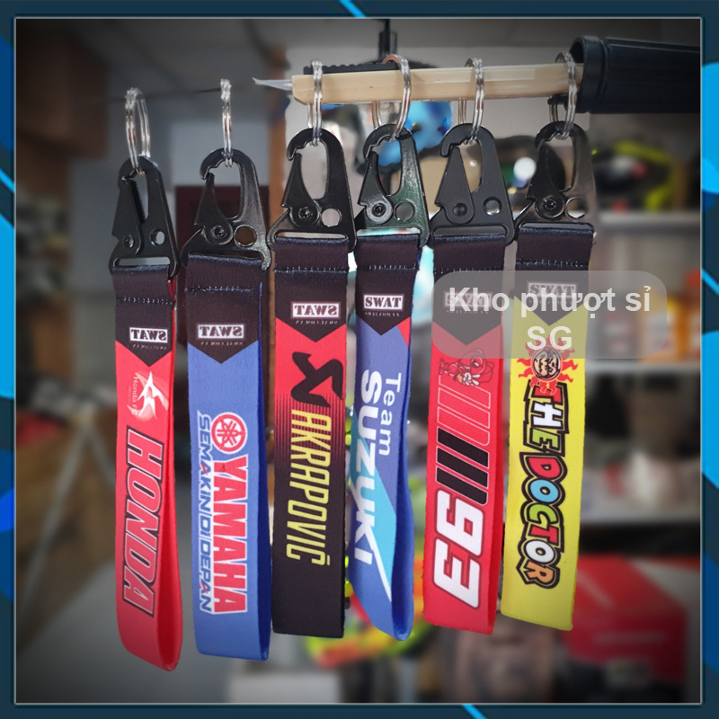 Móc khoá hợp kim cao cấp treo chìa khoá xe máy logo các hãng HONDA, SUZUKI, YAMAHA