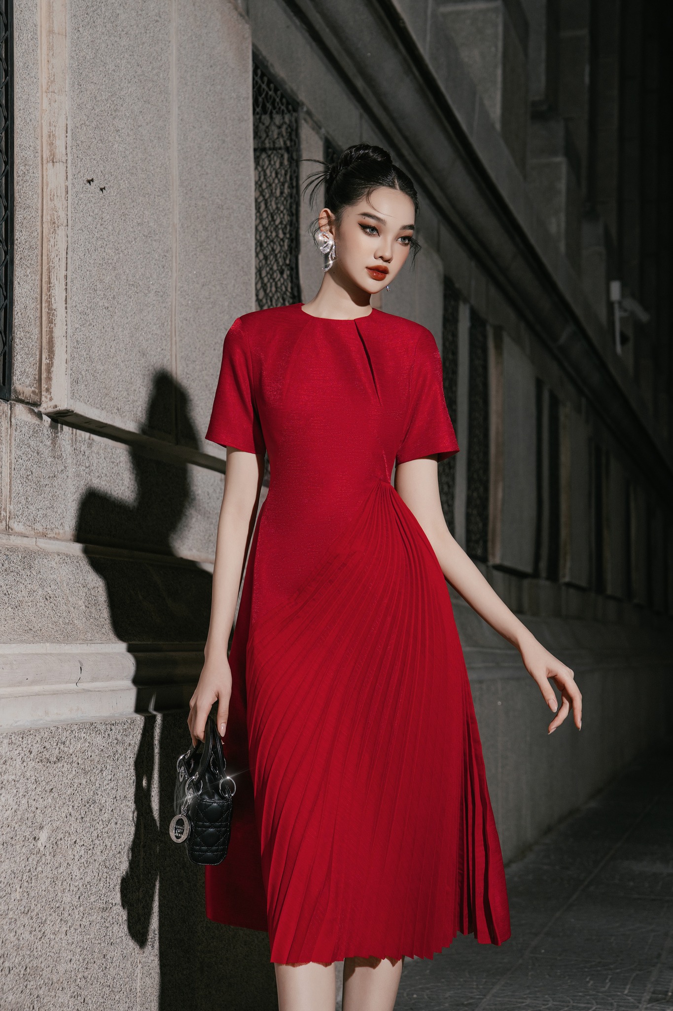 Voucher siêu sale 15% OLV - Đầm Lea Red Dress