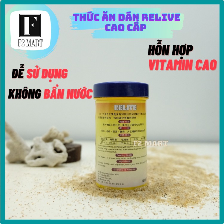 Thức Ăn Dán Kính Relive Cho Cá Cảnh (Hộp 100 Viên)