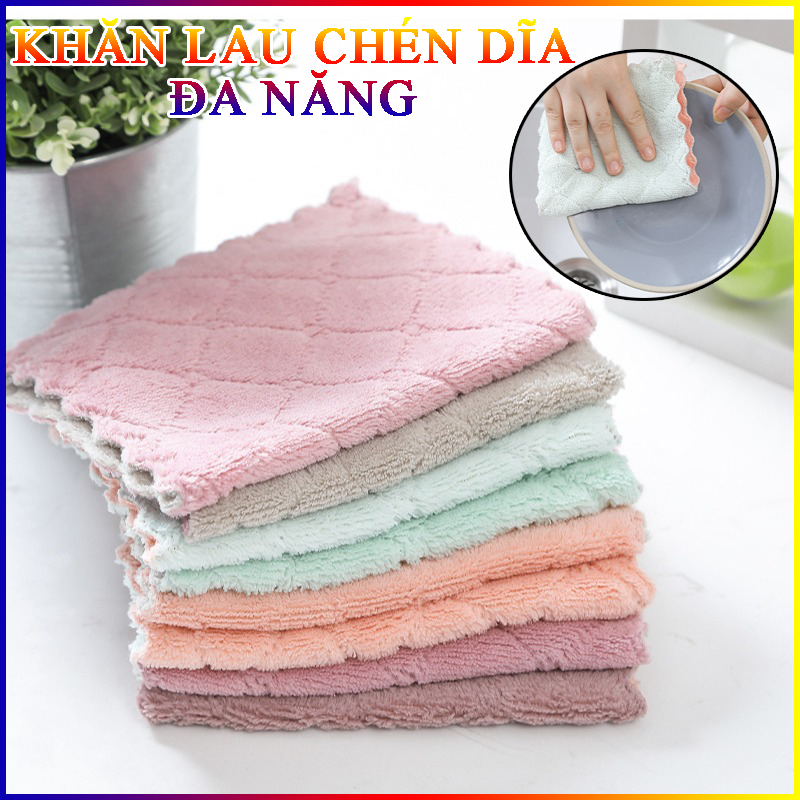 Khăn lau chén dĩa lau nhà bếp đa năng