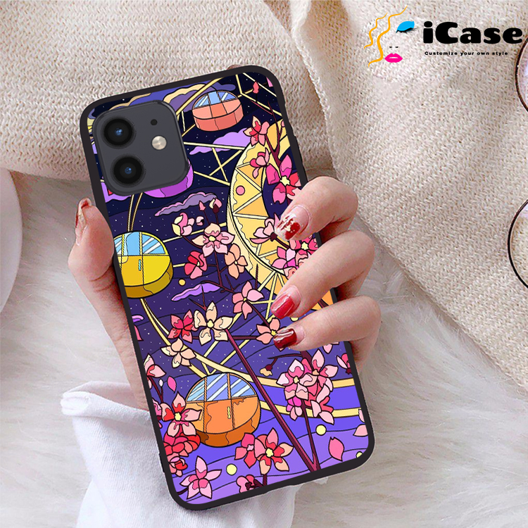 Ốp lưng iPhone 12 viền dẻo TPU BST Purple