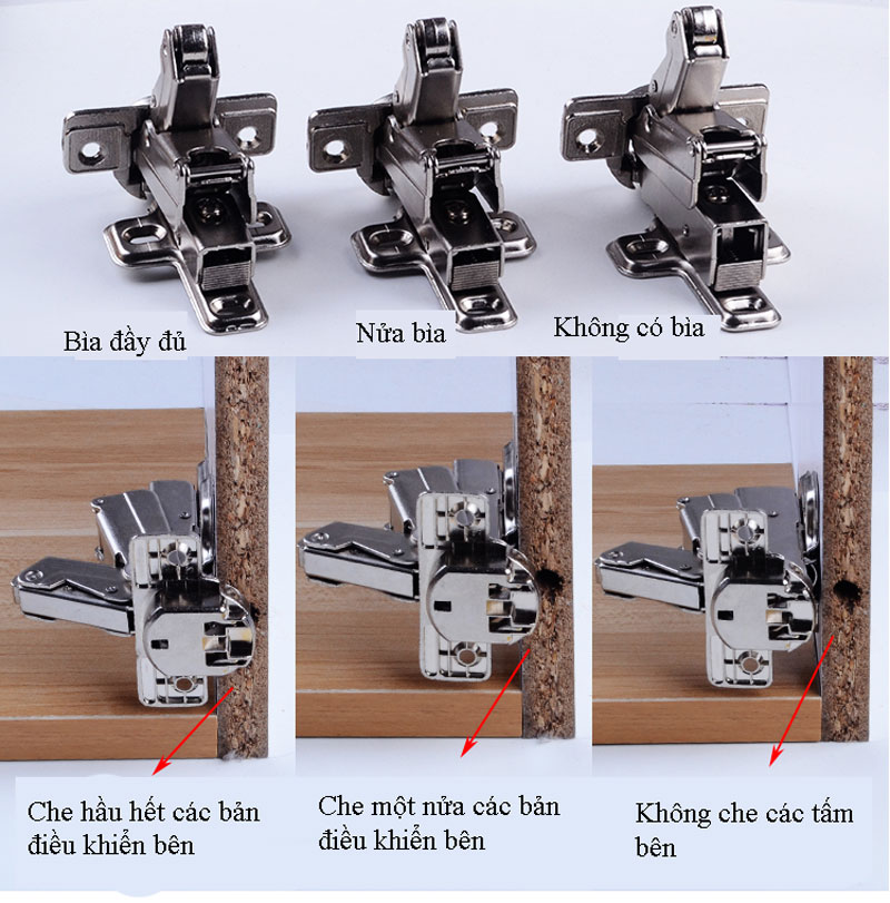 Bản lề mở 165, 175, 90 độ