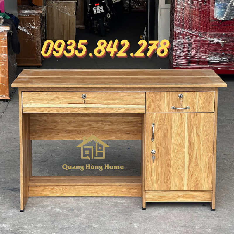 Bàn làm việc ván ép phủ melamine giá rẻ giao nhanh HCM miễn phí