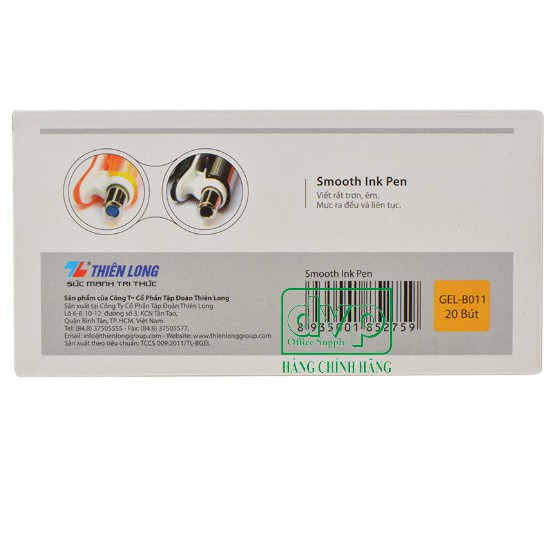 HỘP 20 BÚT THIÊN LONG GEL-B011