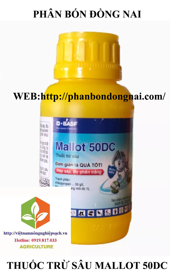 Mallot 50dc chai 100ml – chuyên t-rị bọ trĩ, bọ phấn trắng, rệp sáp, rệp mềm trên cây trồng