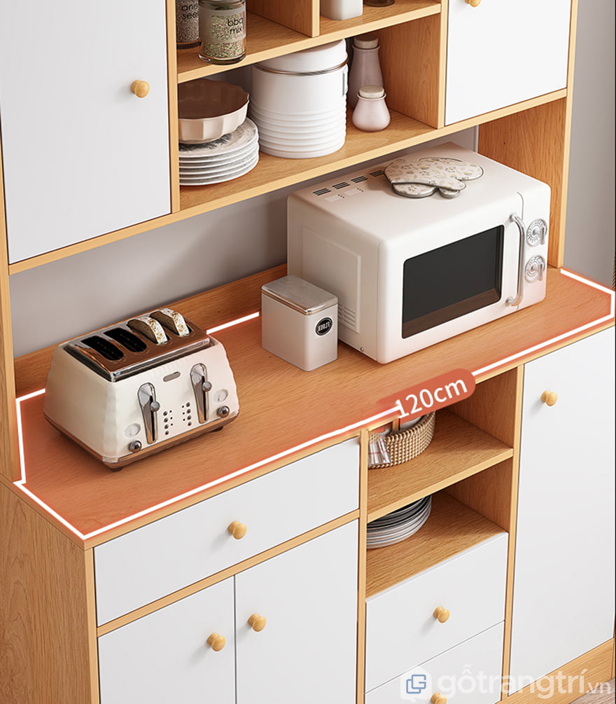 Tủ bếp bằng gỗ MDF chắc chắn kiểu dáng hiện đại,tủ đựng đồ tiện dụng