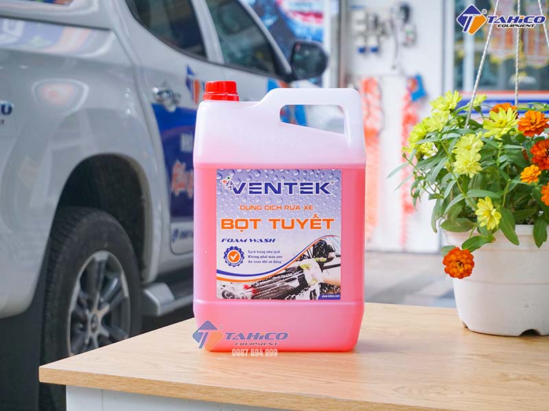 Dung dịch rửa xe bọt tuyết Ventek 5 lít