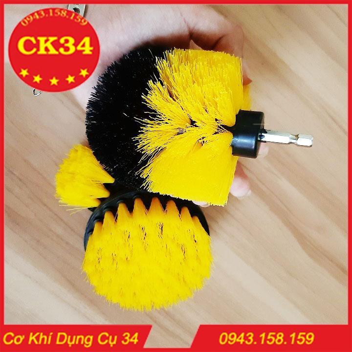 Bộ 3 đầu bàn chải vệ sinh gắn máy khoan, máy bắn vít tiện dụng
