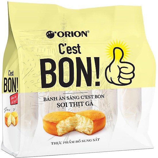 Combo 5 gói Bánh bông lan Orion C'est Bon Date 6 Tháng