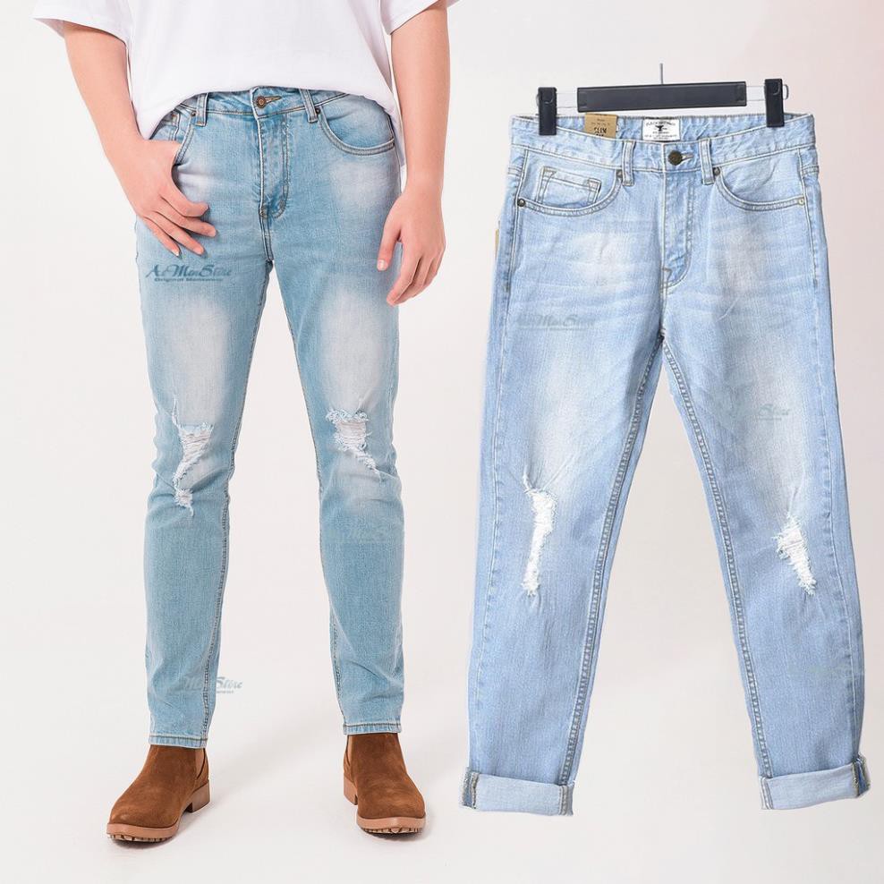 Quần jean nam chất jean thun co giãn hàng độc quyền Routine
