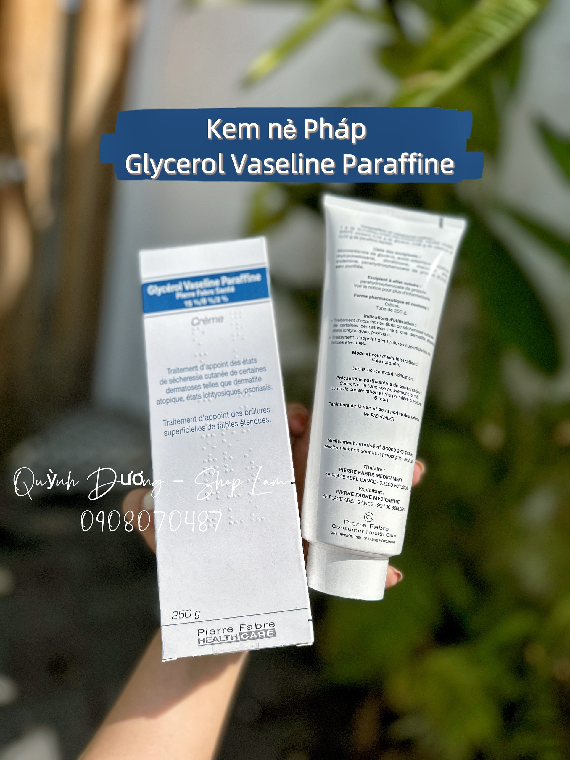 Kem nẻ GLYCEROL VASELINE PARAFFINE 250g cho bé