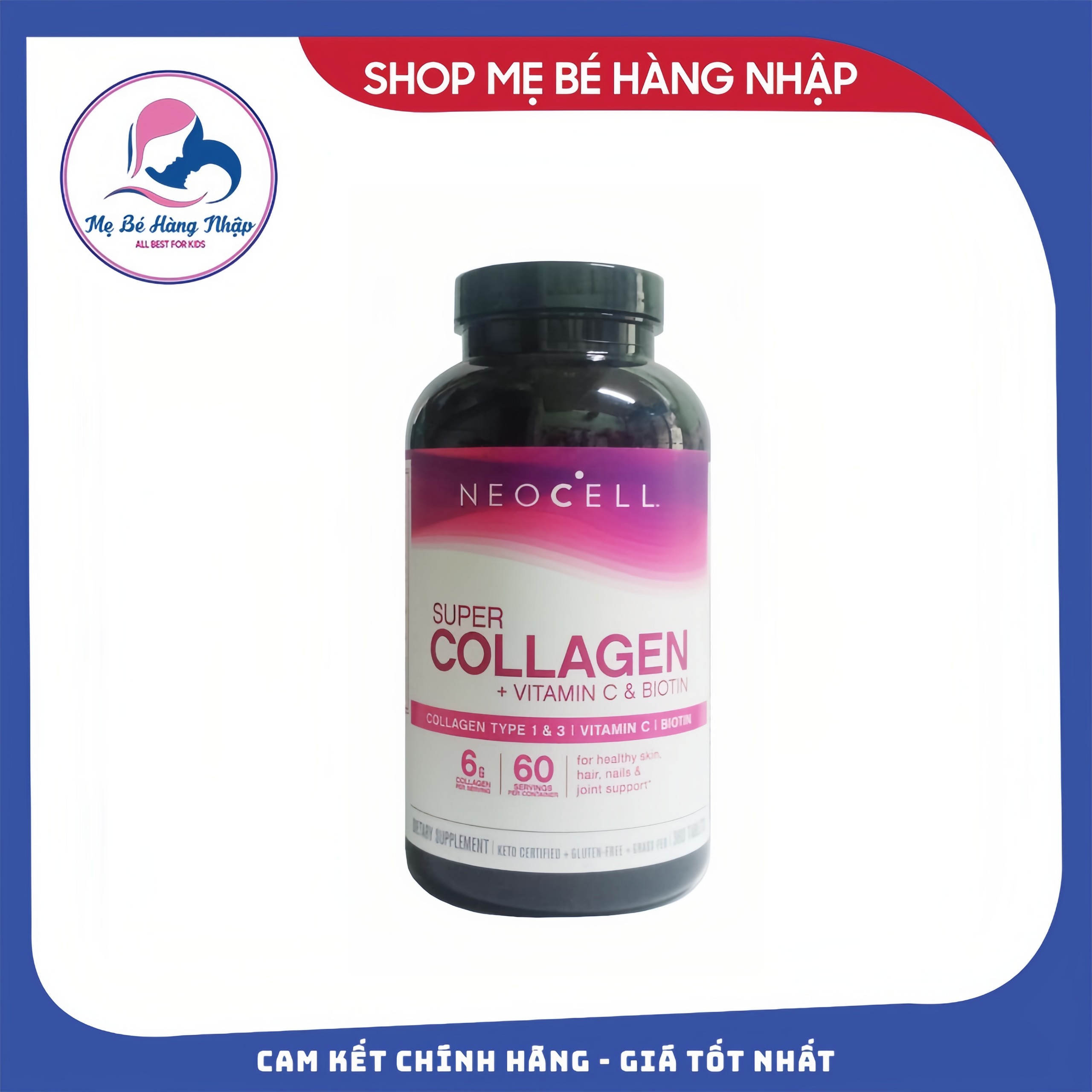 Neocell super collagen +c +biotin 360 viên của mỹ