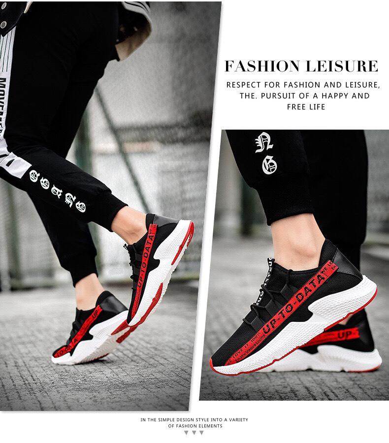 Giày sneaker thể thao SN6677 Đen-Đỏ- Ưu đãi cực shock