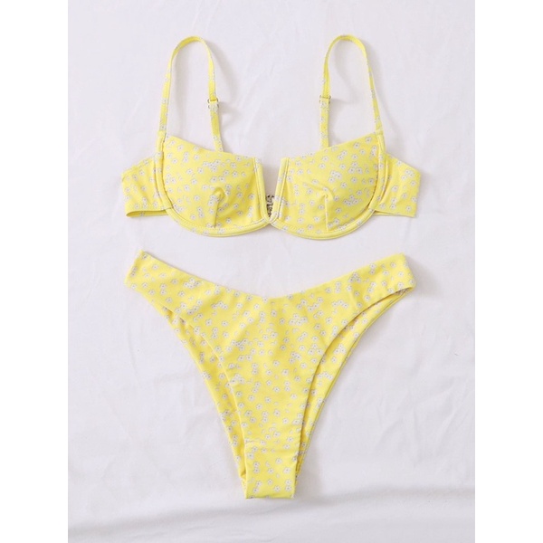 Bikini 2 Mảnh Hoạ Tiết Nhí Có Gọng