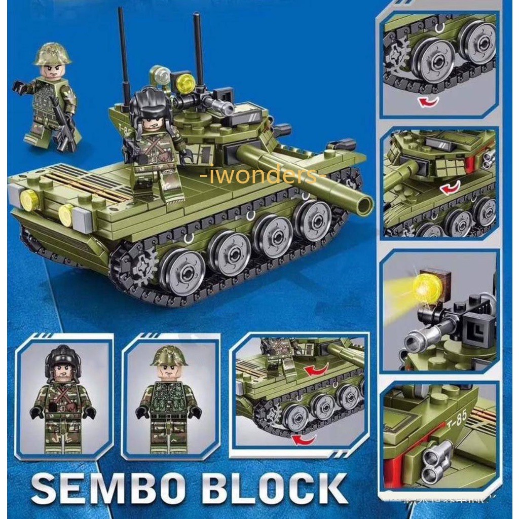 Lắp ráp xếp hình Lego xe tăng T85