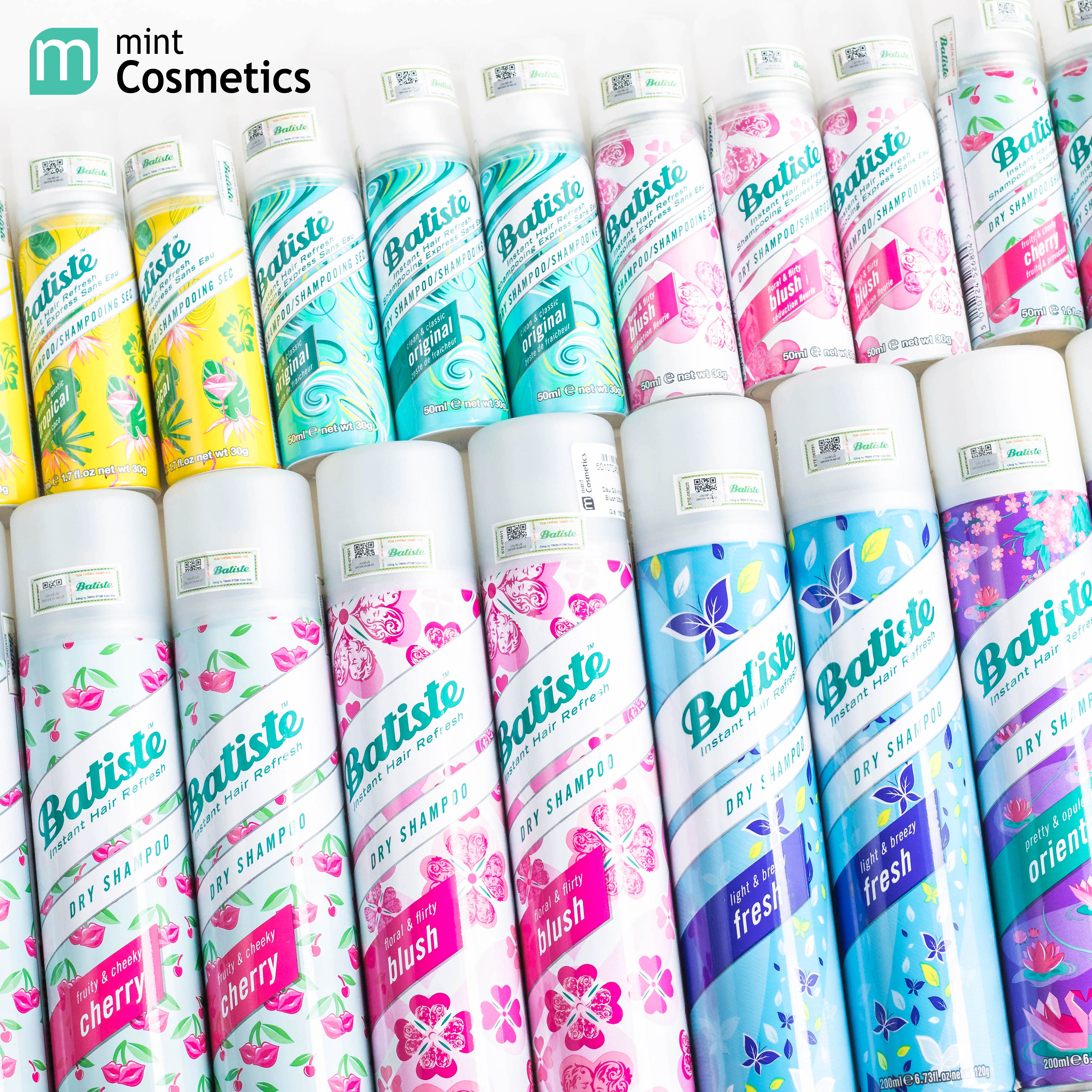 Dầu Gội Khô Batiste Dry Shampoo 200ml