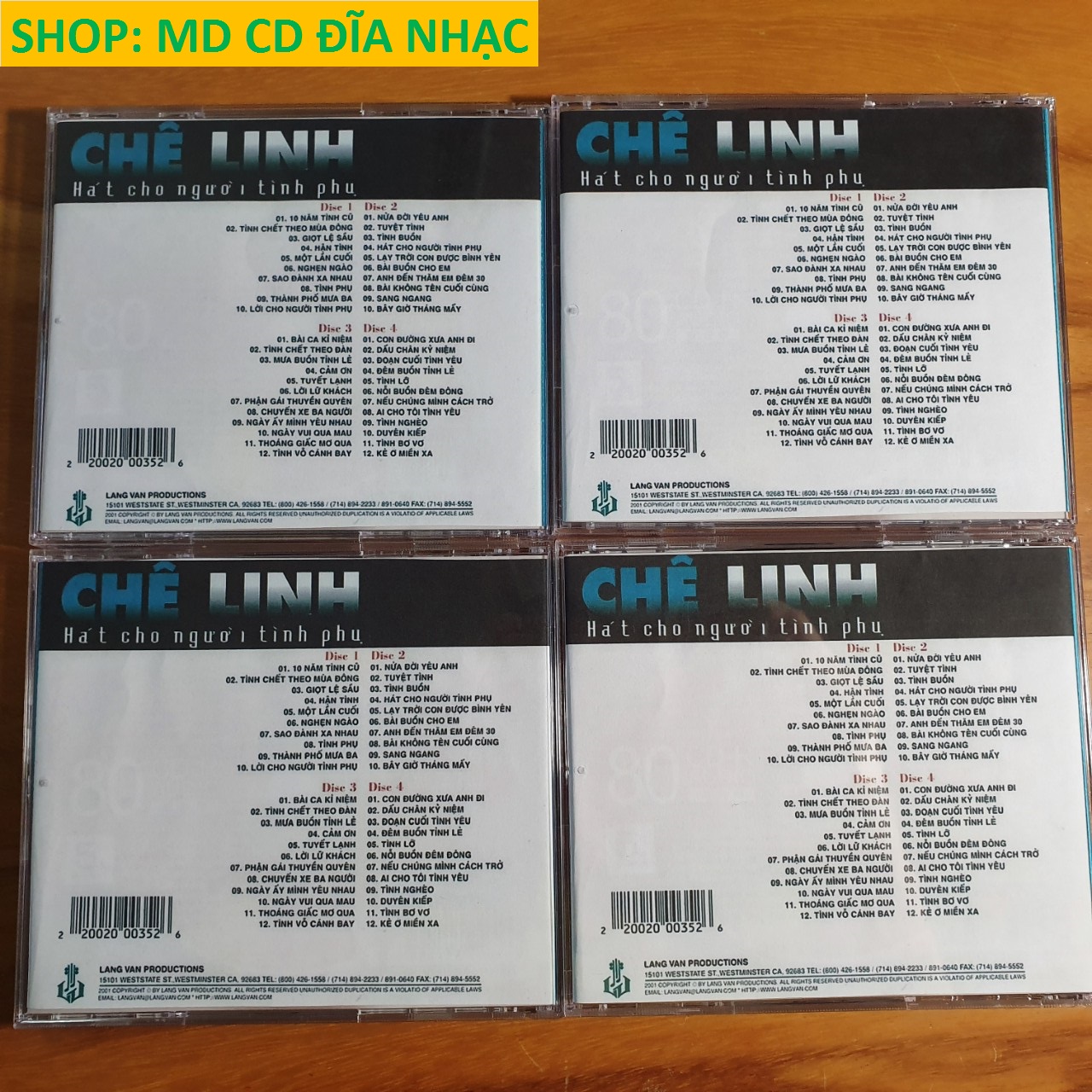 [MDCD] Chế Linh - Hát Cho Người Tình Phụ - Bộ 4 Đĩa CD