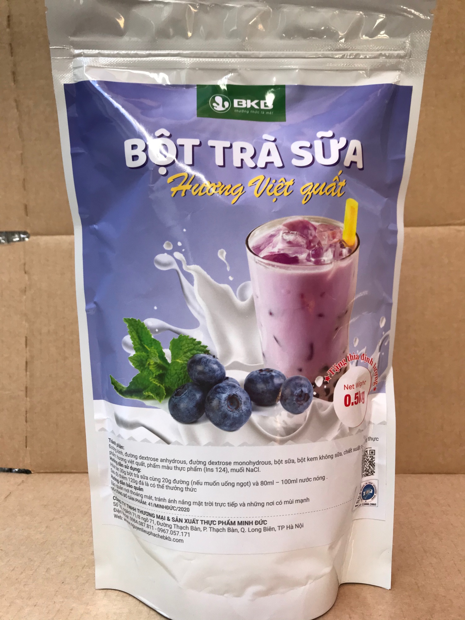 Bột trà sữa việt quất pha sẵn 500gam