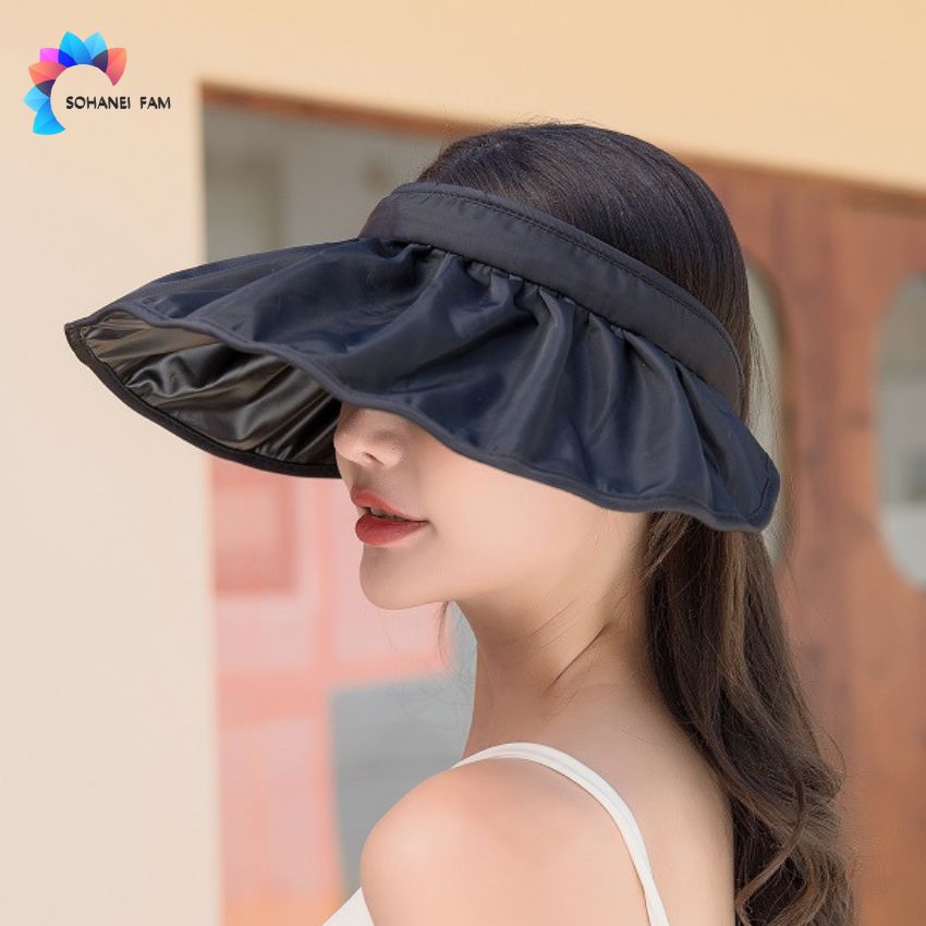 Vành nón chống nắng tác dụng kép 2 trong 1 -sohanei fam -nón rộng vành, nón nửa đầu