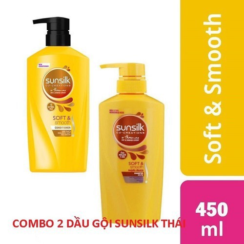Combo 2 chai Dầu Gội Xả Sunsilk  Thái Lan 450 ml