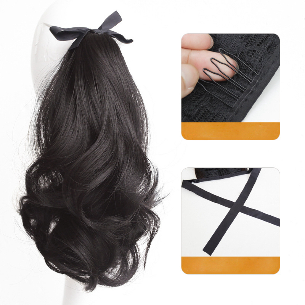 [HCM]Tóc giả nữ cột xoăn đuôi Hàn Quốc ( dài 40cm )