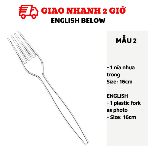 Muỗng nĩa nhựa - Plastic spoon - fork cch51