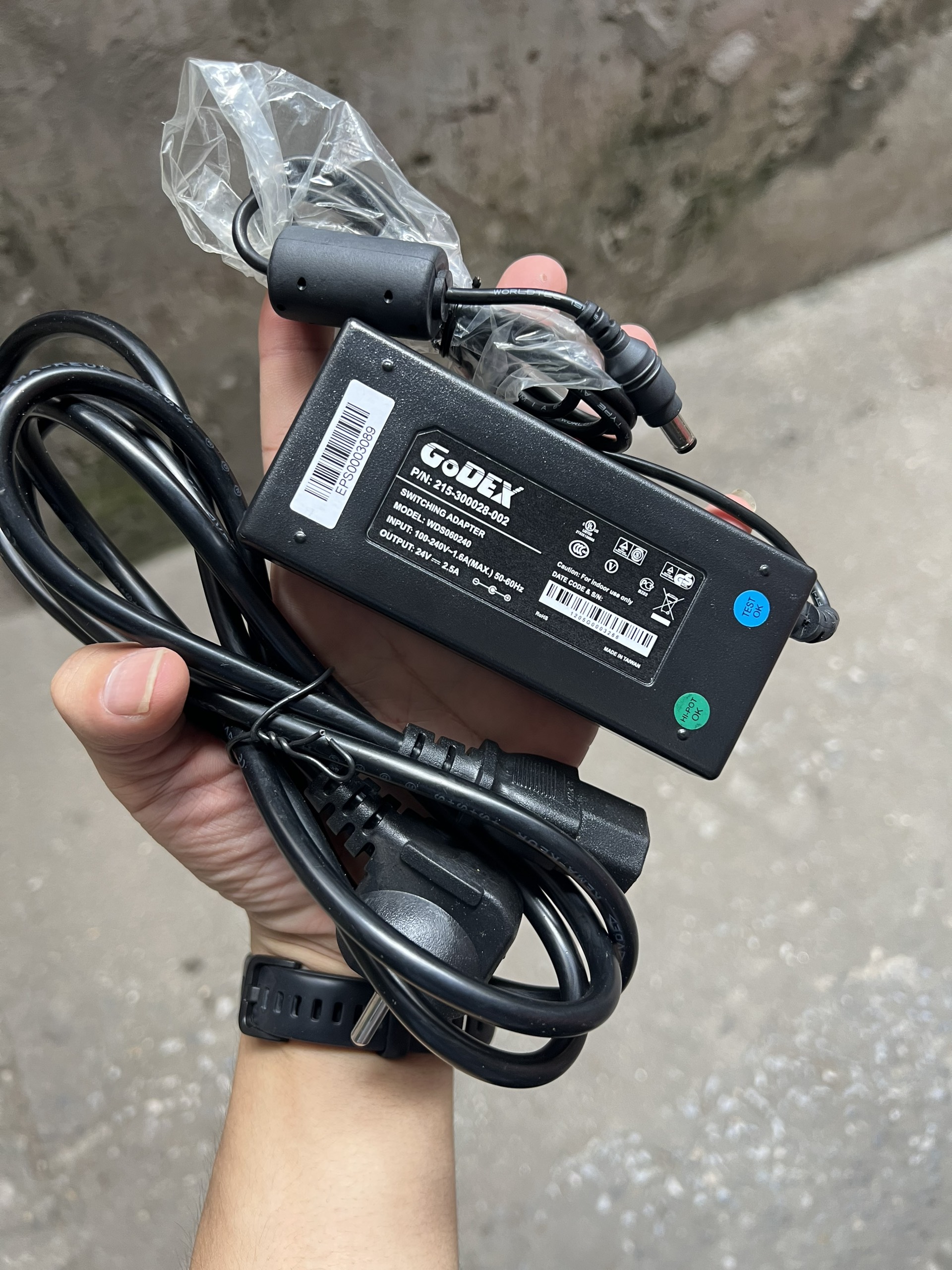 nguồn 24V-2.5A máy in mã vạch godex g500