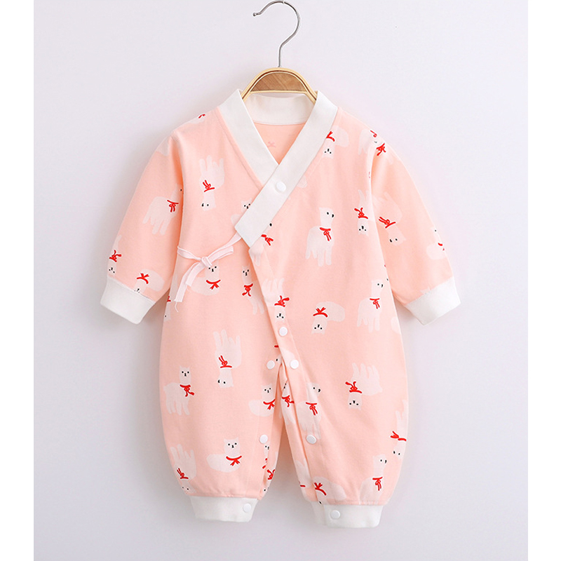 [Hoàn tiền 6%] Bộ đồ liền thân dài tay kimono cho bé sơ sinh chất cotton mềm mịn co giãn nhẹ _ BD45