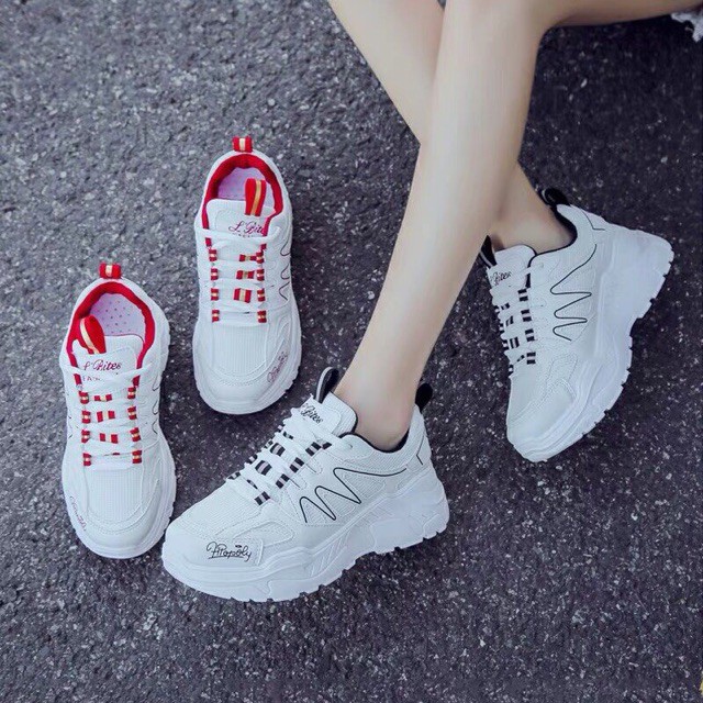 Giày thể thao nữ sóng đỏ