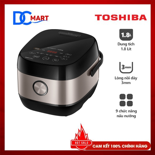 Nồi cơm cao tần Toshiba 1.8 lít RC-18IX1PV - Hàng Chính Hãng