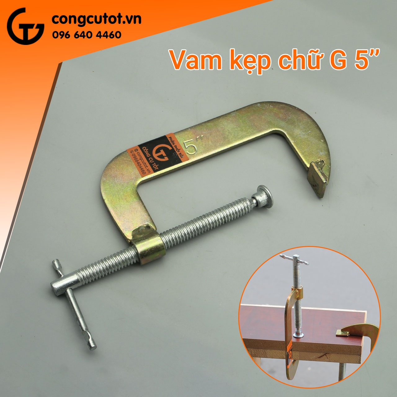 Vam chữ C - Cảo chữ C 2 - 12 inch