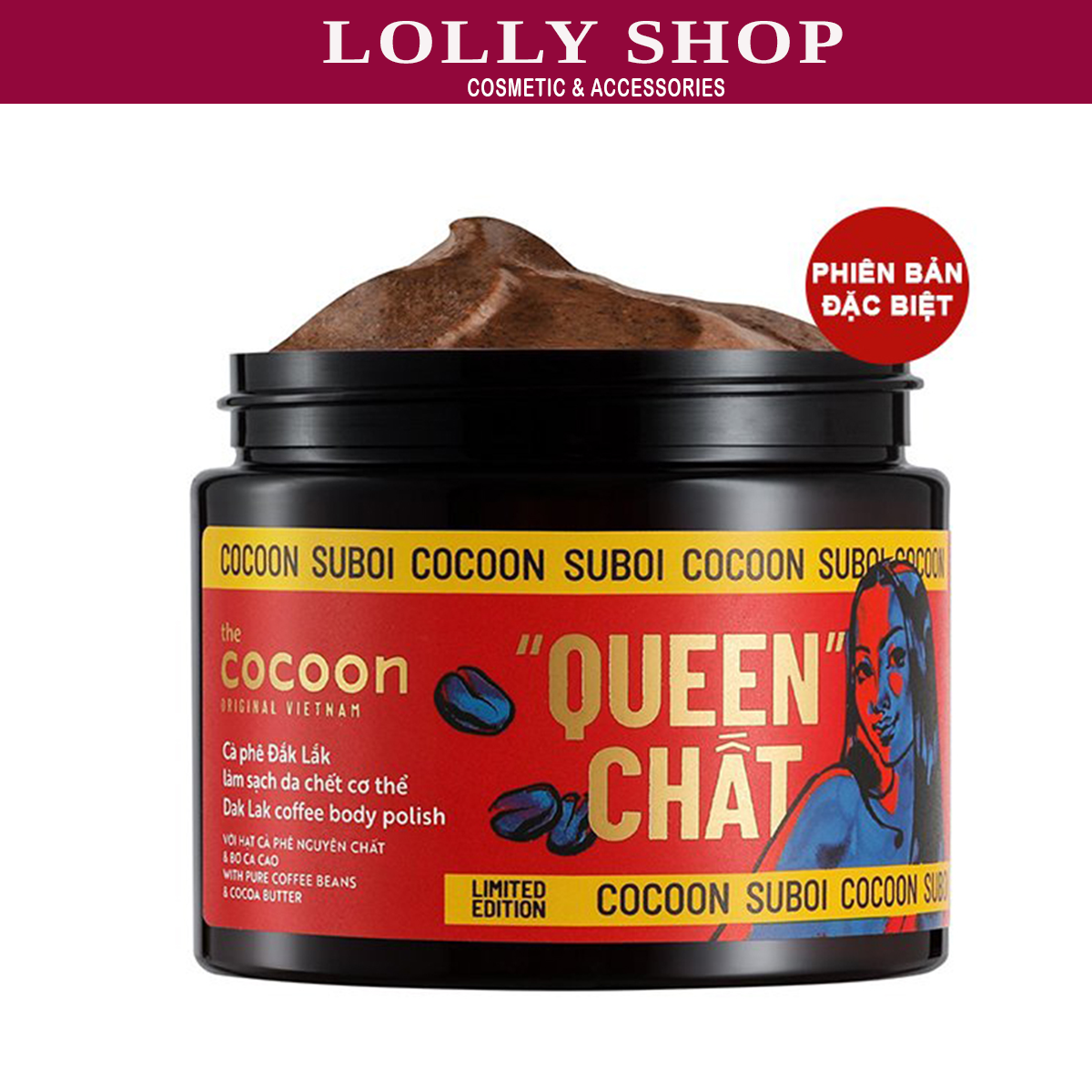 Tẩy da chết cà phê Đắk lắk làm sạch da chết Cocoon 200ml