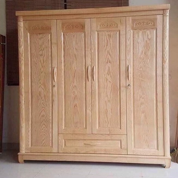 [Trả góp 0%] Tủ quần áo gỗ sồi 4 cánh hàng đẹp ,