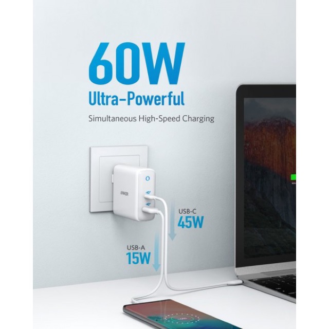 Củ sạc 60W Anker A2322