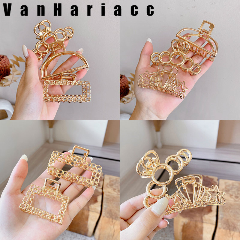Kẹp Tóc Kim Loại Cỡ Lớn Phong Cách Hàn Quốc