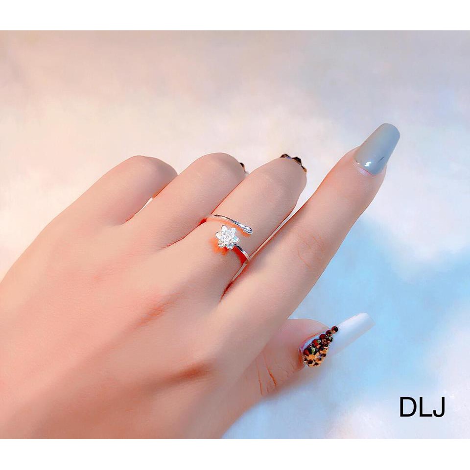 MAIL NHẪN NỮ HOA SEN BẠC Ý 9.25