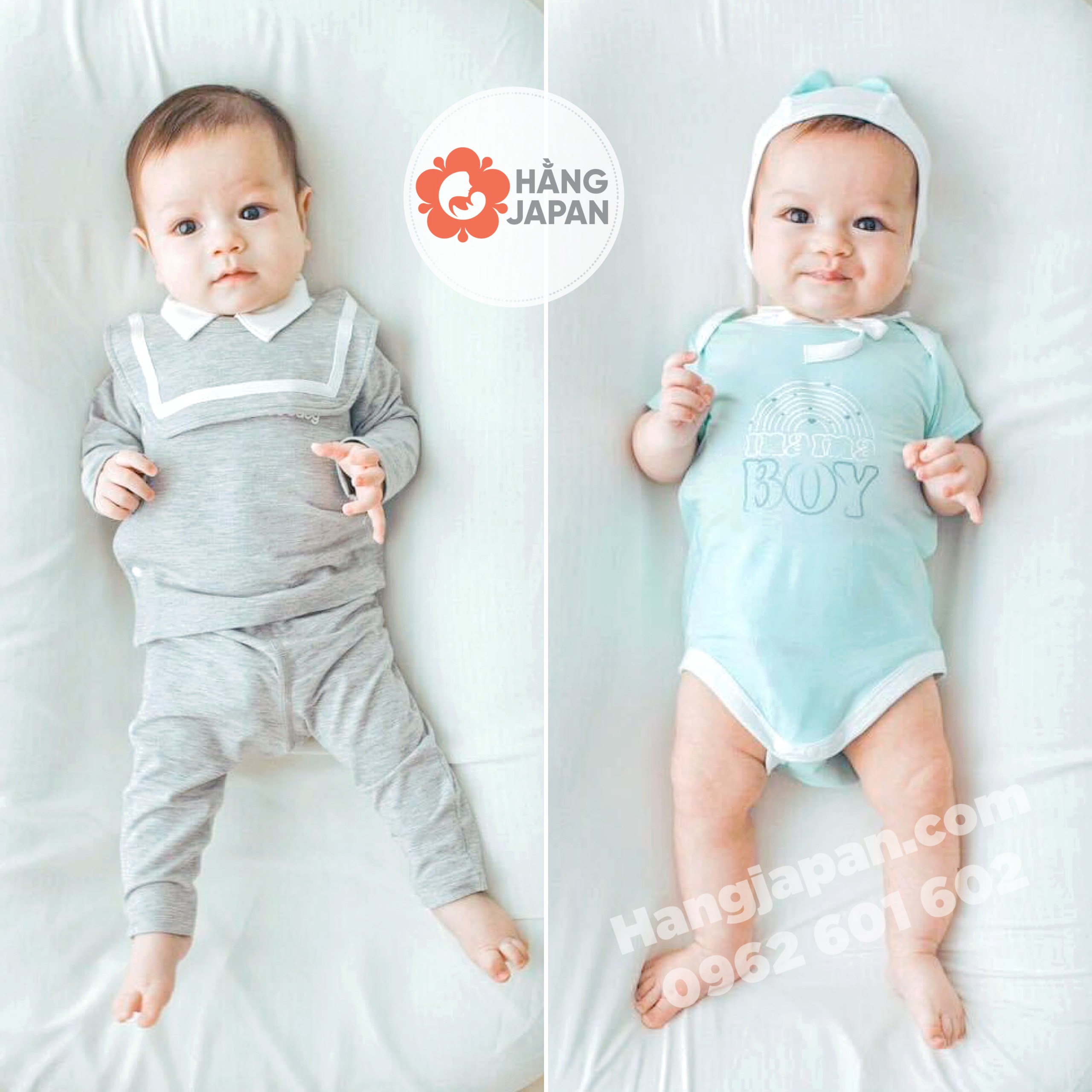 Bubaby - Gift set bộ cài chéo cổ Peter pan + Body chip cổ chồm + yếm, mũ Full Moon Bubaby