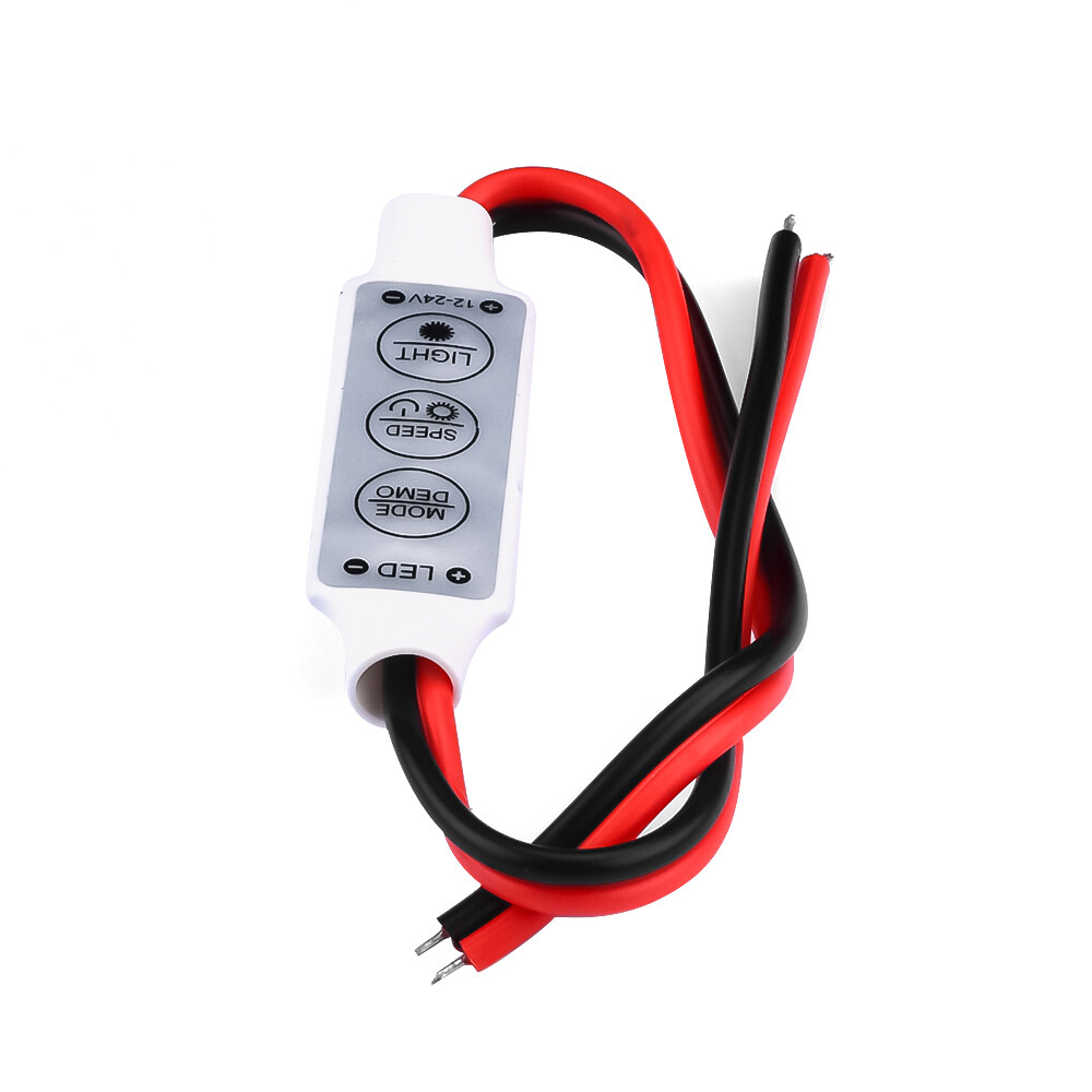 Diymore Đèn LED Slope Mini 12V Có Bộ Điều Khiển Mờ Và Công Tắc Bật Tắt 3528 5050