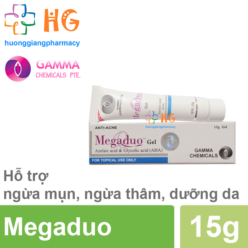 Megaduo gel hỗ trợ giảm mụn, giảm thâm, ngăn ngừa mụn 15g