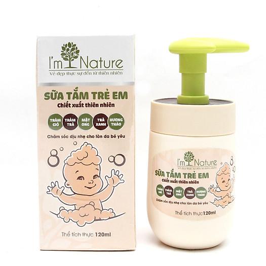 [100% Thảo Dược Thiên Nhiên] Sữa Tắm Gội Thảo Mộc Cho Trẻ Sơ Sinh 120ml (Chính Hãng I'M NATURE)
