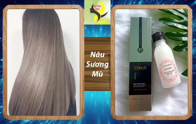 Thuốc nhuộm tóc màu Nâu Sương Mù (kèm oxi và găng tay)