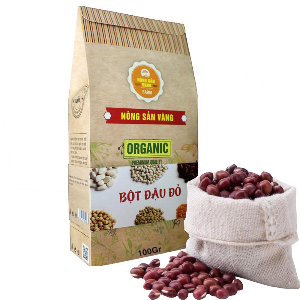 [HCM]Bột Đậu Đỏ Nguyên Chất 100gr đắp mặt dưỡng da làm hồng da - Nông Sản Vàng