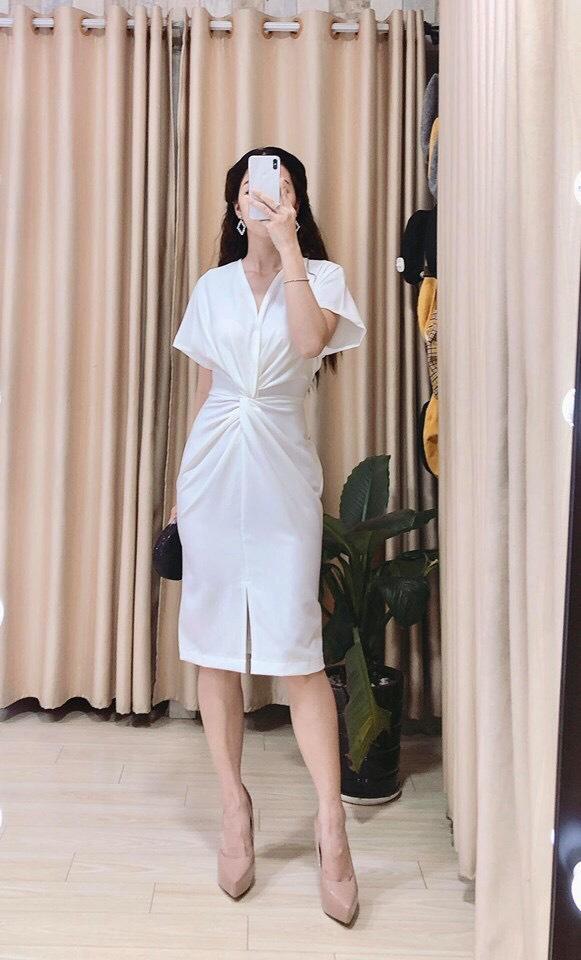 [HCM]Đầm Kiểu Nữ Cao Cấp Cổ U Cột Nơ Lưng Thời Trang Hàn Quốc- Sgr Dcc04